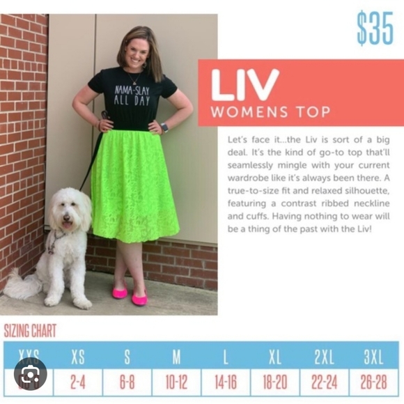 Lularoe Liv Tee - Picture 2 of 2